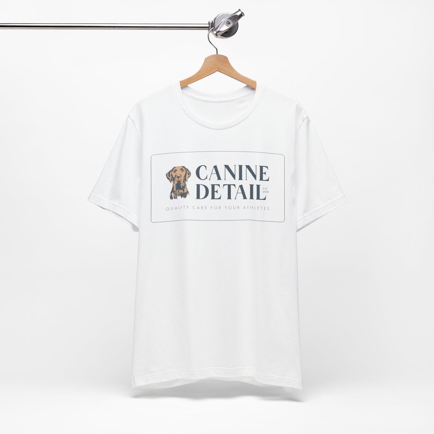 Canine Detail - Adult Unisex Short Sleeve Tee - Retangular Logo
