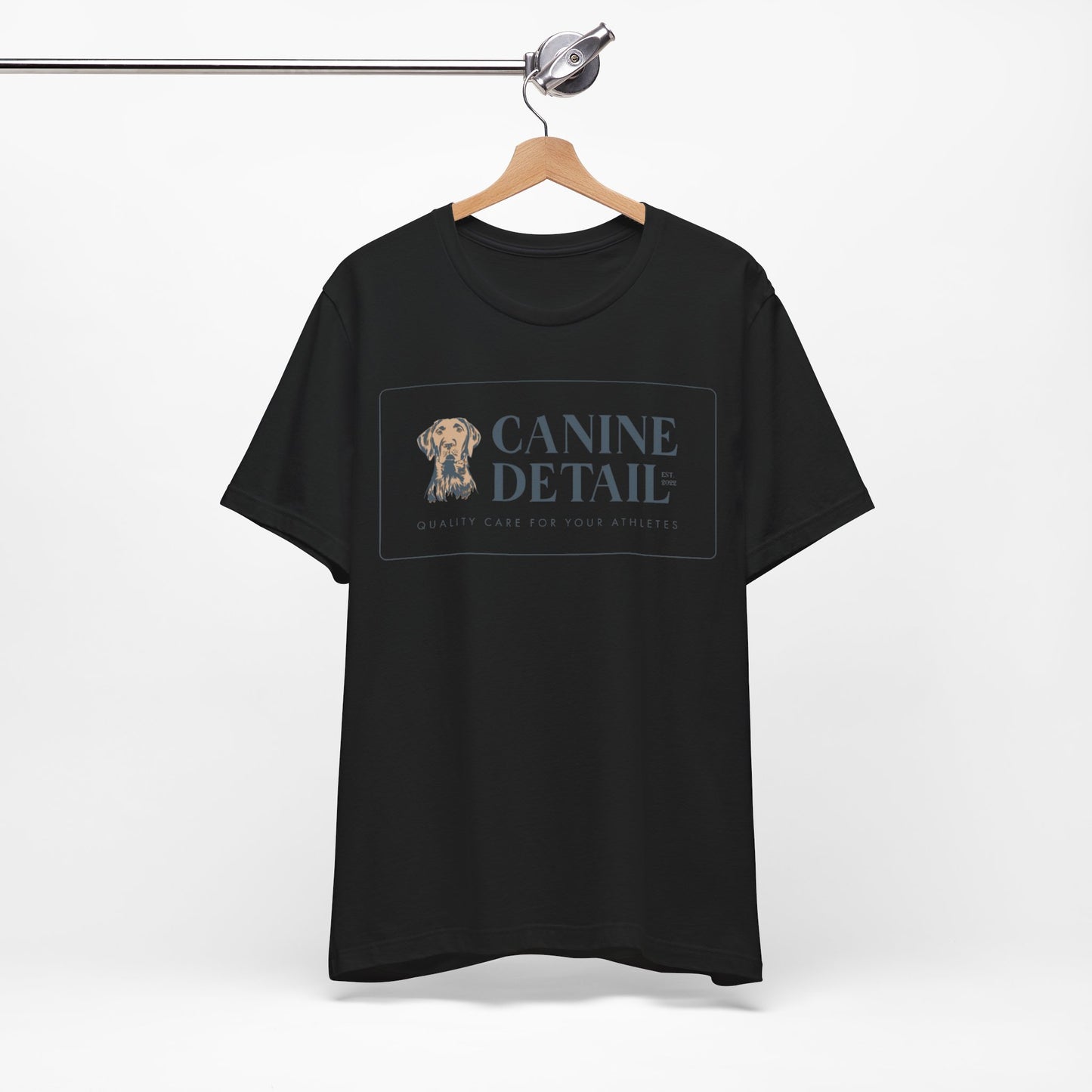 Canine Detail - Adult Unisex Short Sleeve Tee - Retangular Logo