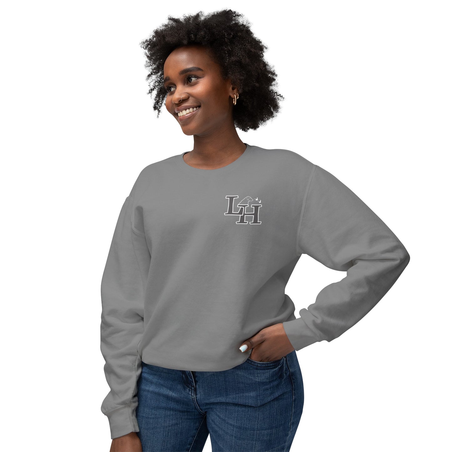 Long Hollow Retrievers - Comfort Colors - Adult Crewneck - Short Logo