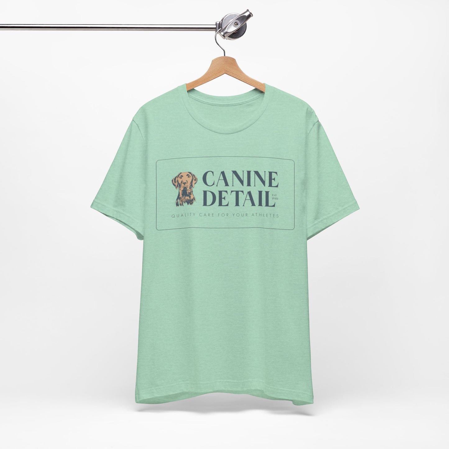 Canine Detail - Adult Unisex Short Sleeve Tee - Retangular Logo