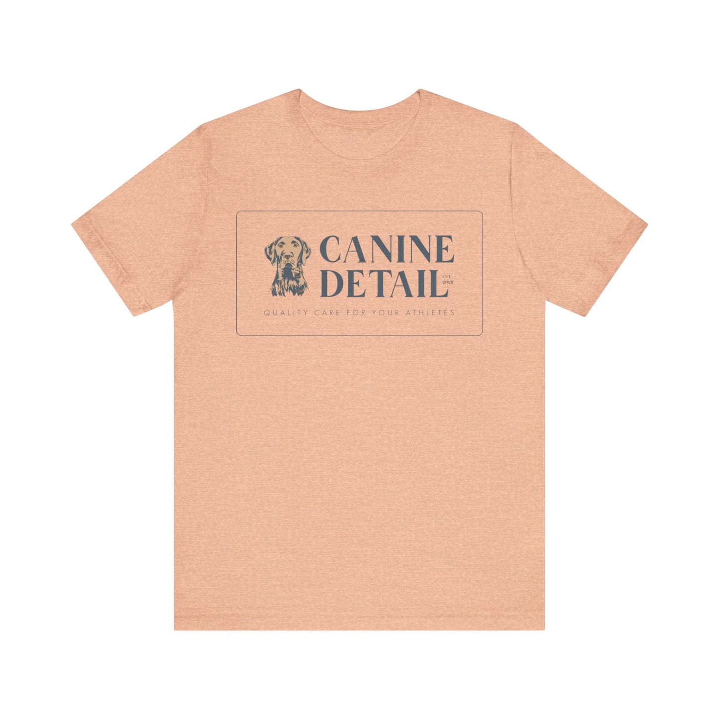 Canine Detail - Adult Unisex Short Sleeve Tee - Retangular Logo