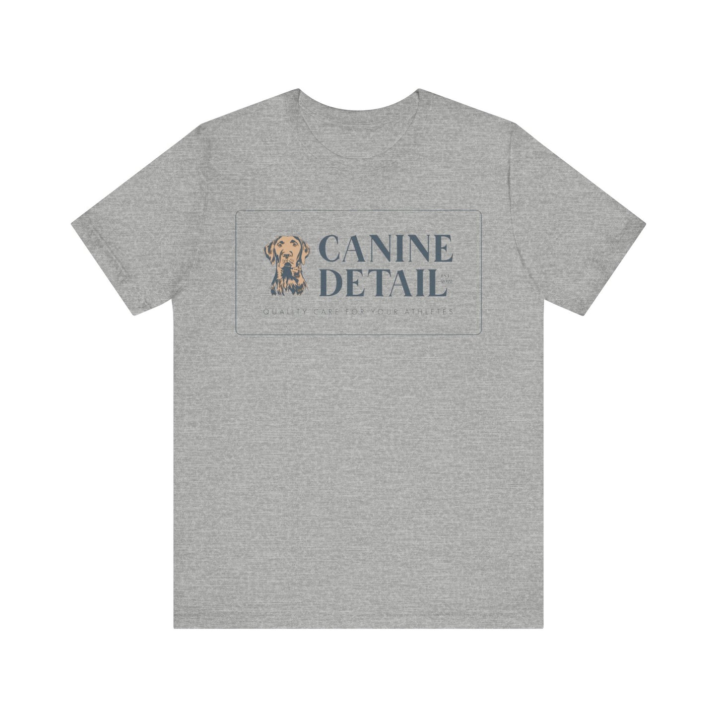 Canine Detail - Adult Unisex Short Sleeve Tee - Retangular Logo