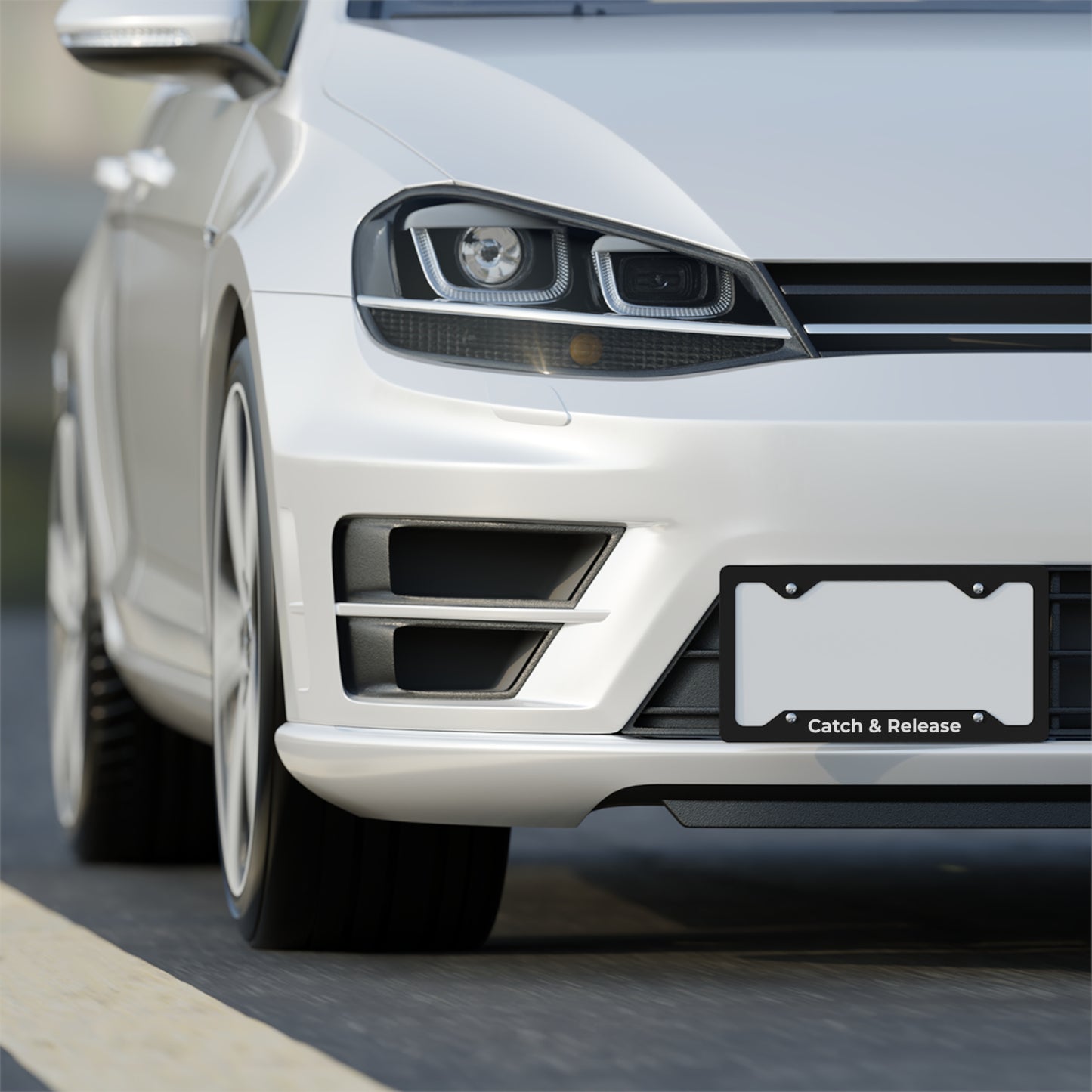 Catch & Release Metal License Plate Frame