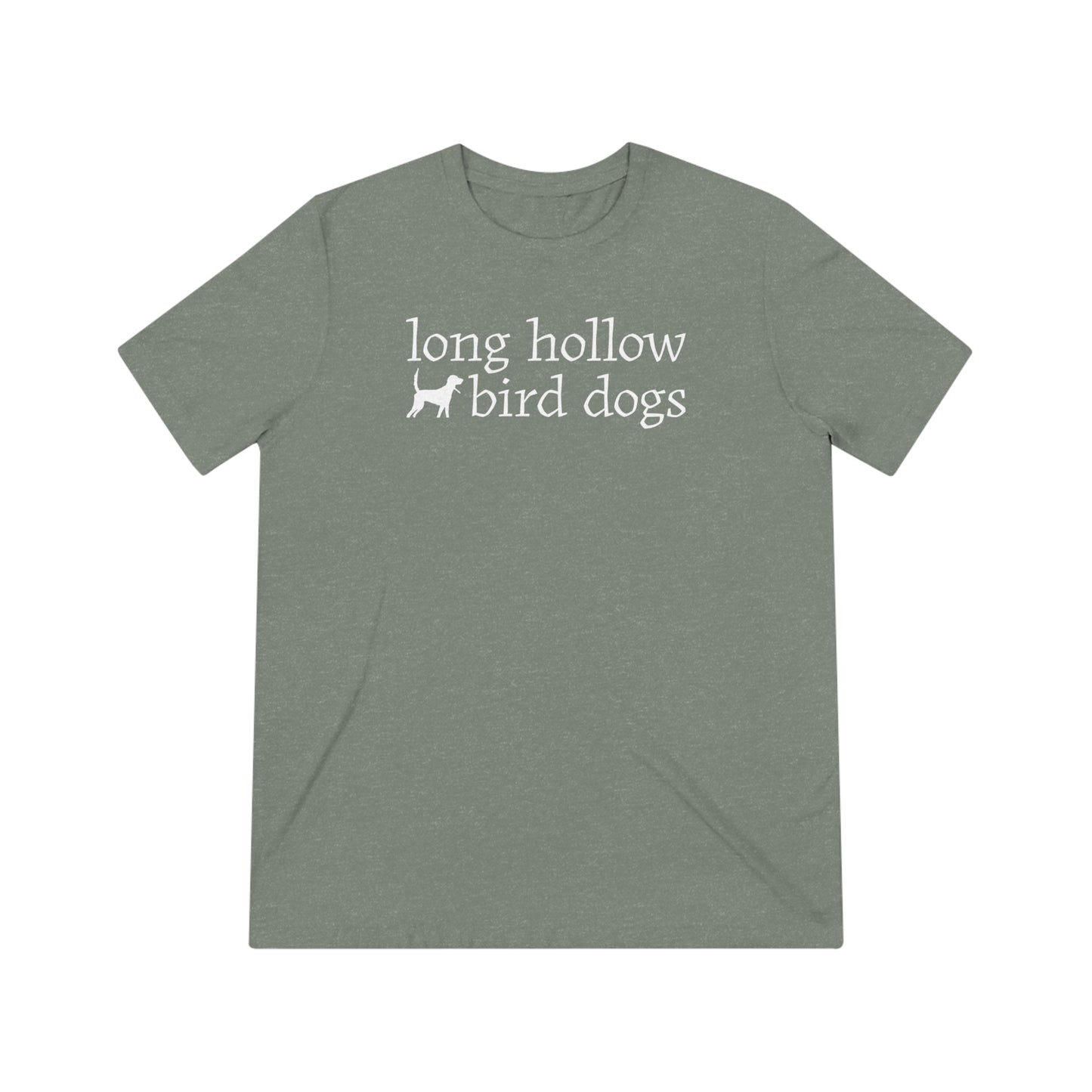 Long Hollow Bird Dogs - Adult Bella Canvas Short Sleeve - Triblend - Full Logo