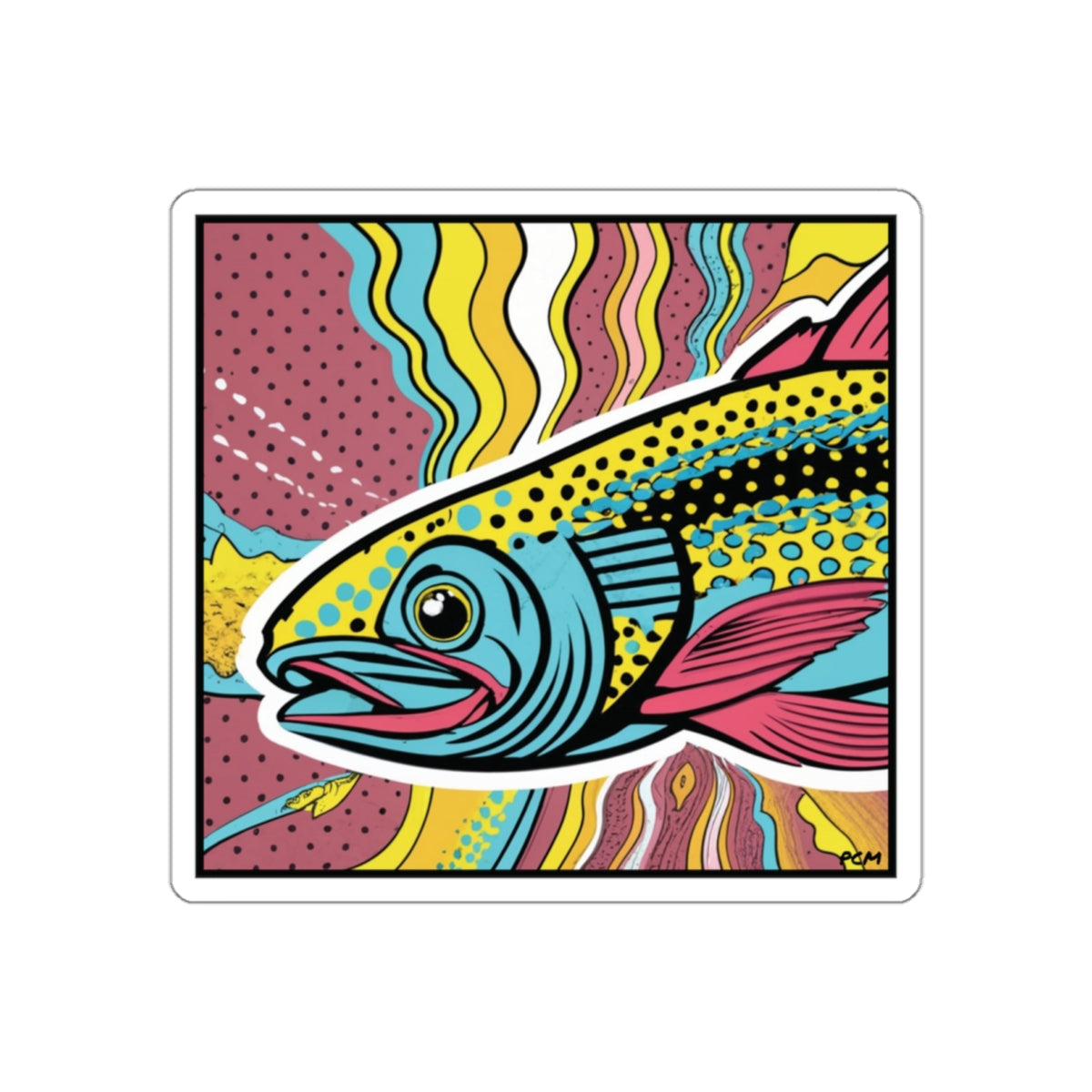 Trout Original POP ART Die-Cut Sticker