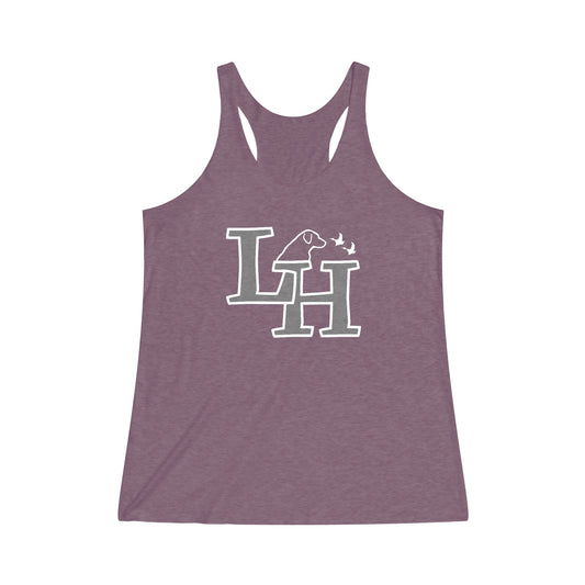 Long Hollow Retriever - Women's Tri-Blend Racerback Tank - Short Logo