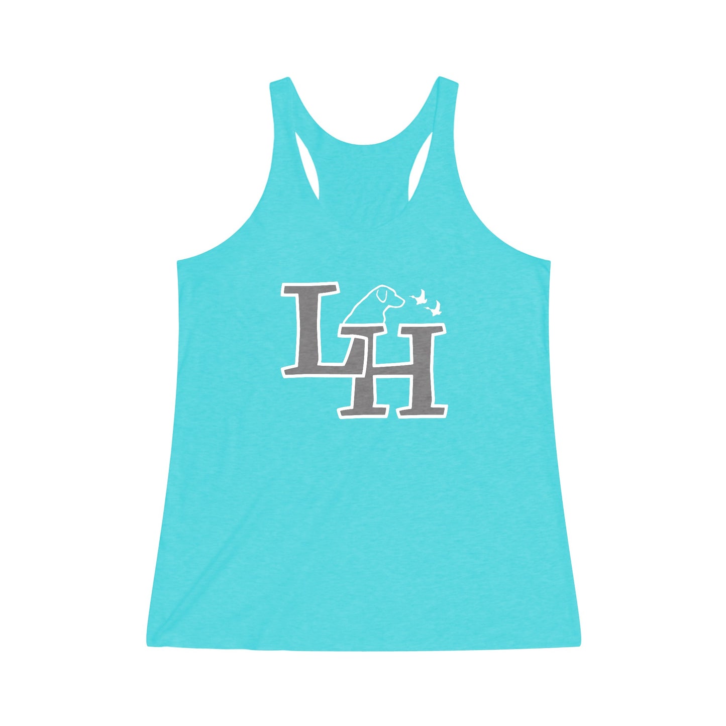 Long Hollow Retriever - Women's Tri-Blend Racerback Tank - Short Logo