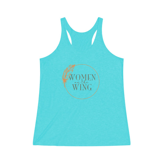 Women On The Wing - Women's Tri-Blend Racerback Tank - Round Logo