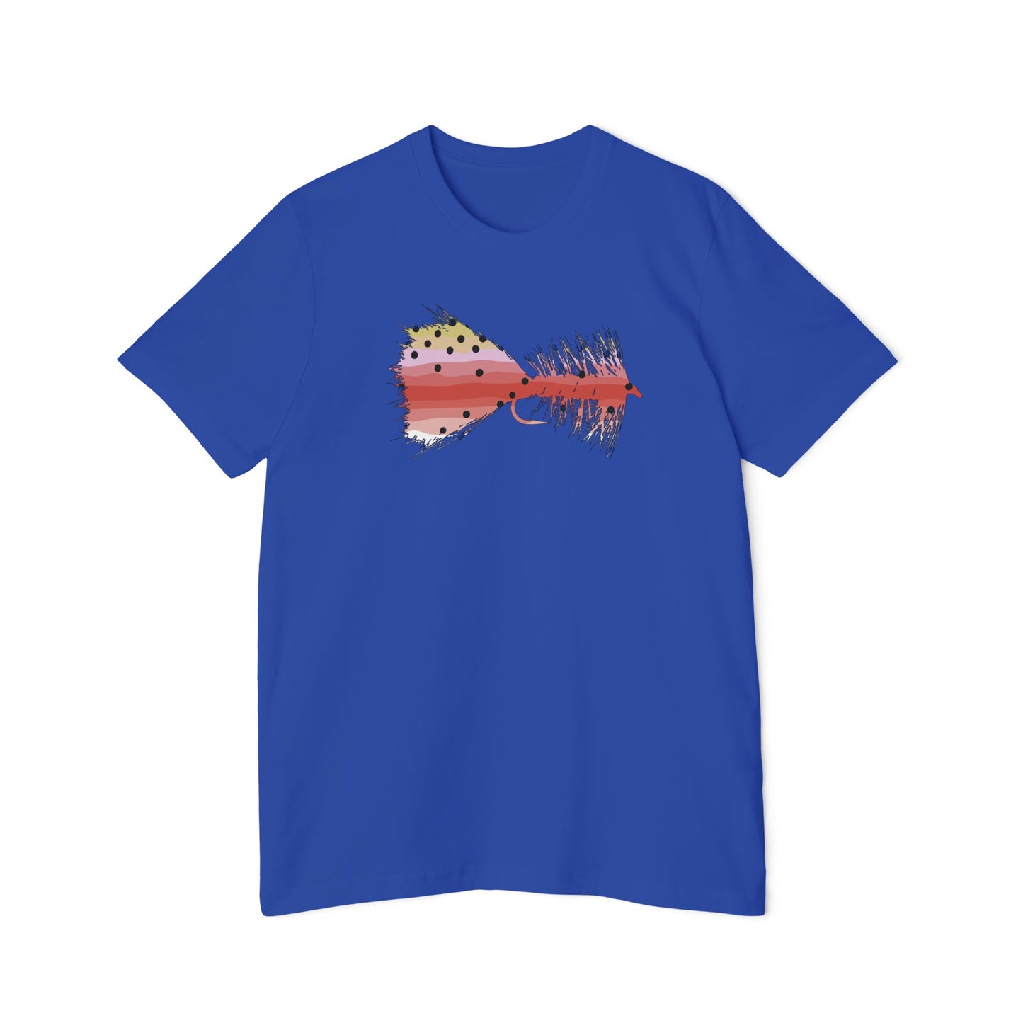 The Woolly Bugger / Rainbow Trout - Adult Short Sleeve Tee Shirt - Bella Canvas USA