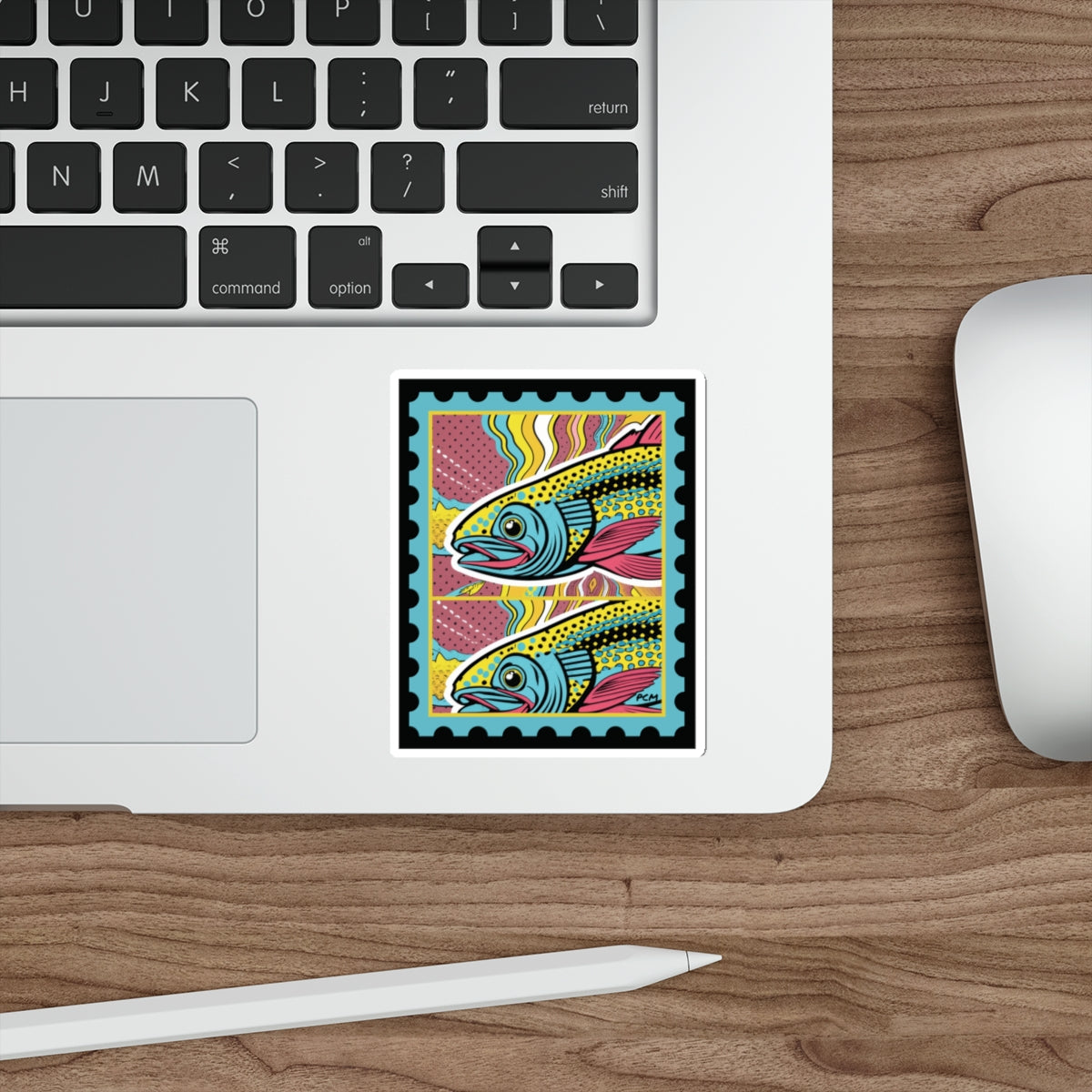 Double Trout POP ART Die-Cut Sticker