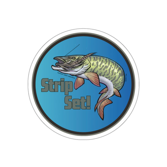 Strip Set Musky Round Die-Cut Sticker