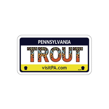 Pennsylvania Brown Trout Plate Die-Cut Sticker