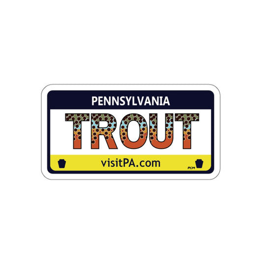 Pennsylvania Brown Trout Plate Die-Cut Sticker