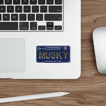 Tennessee Musky Plate Die-Cut Sticker