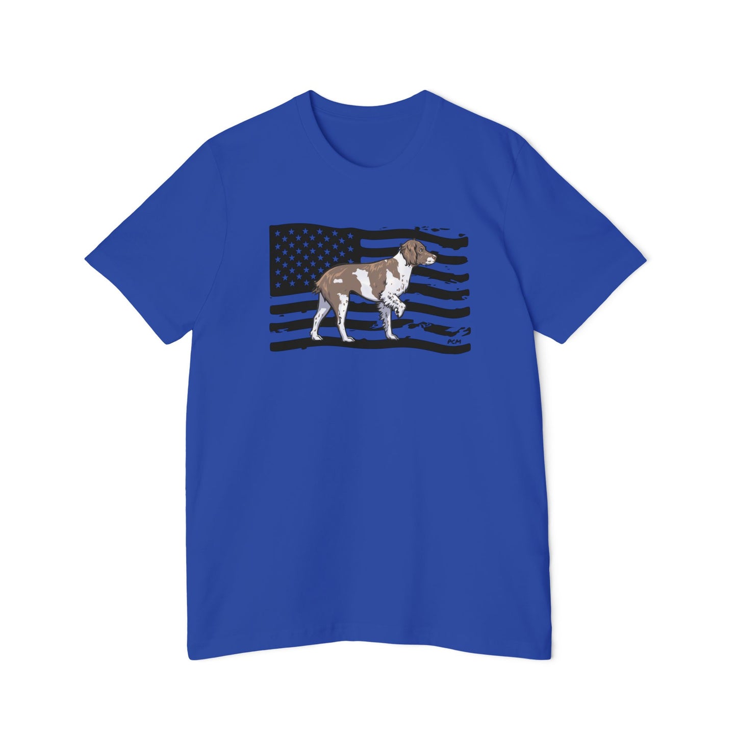 American Brittany Flag - Adult Short Sleeve T-Shirt - Bella Canvas USA