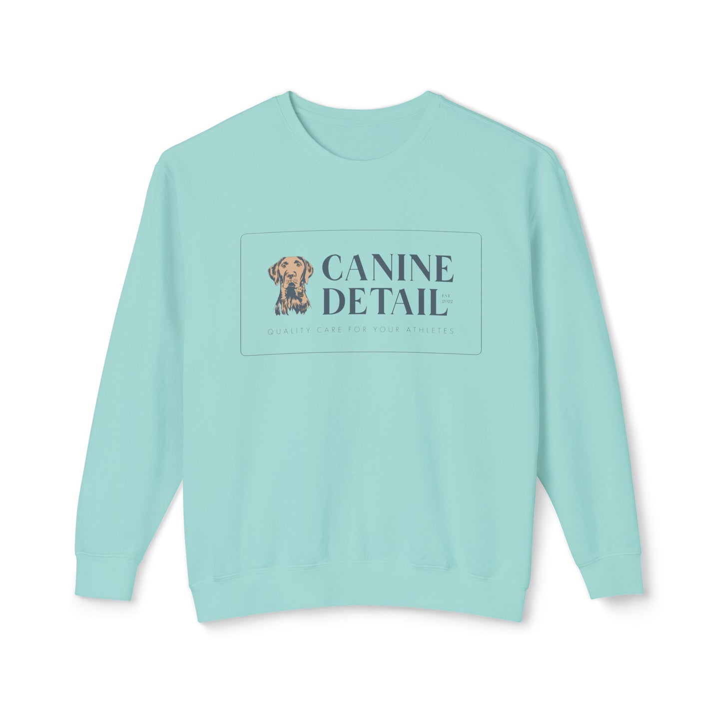 Canine Detail  - Comfort Colors - Adult Crewneck - Rectangle Logo