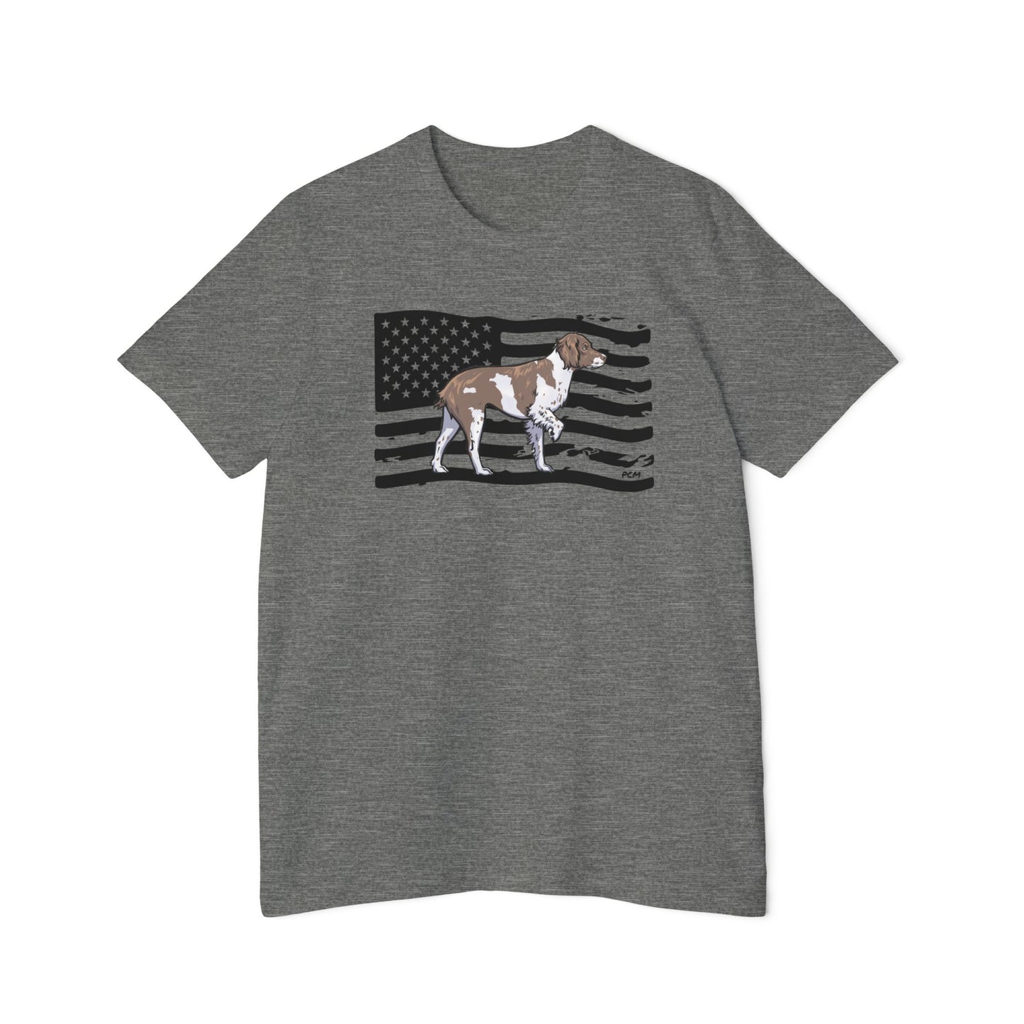 American Brittany Flag - Adult Short Sleeve T-Shirt - Bella Canvas USA