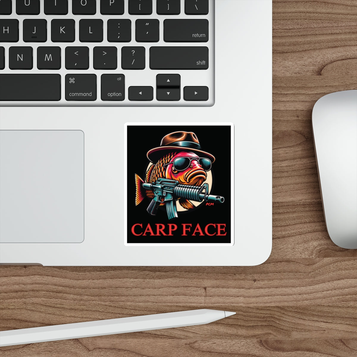 Carp Face Die-Cut Sticker