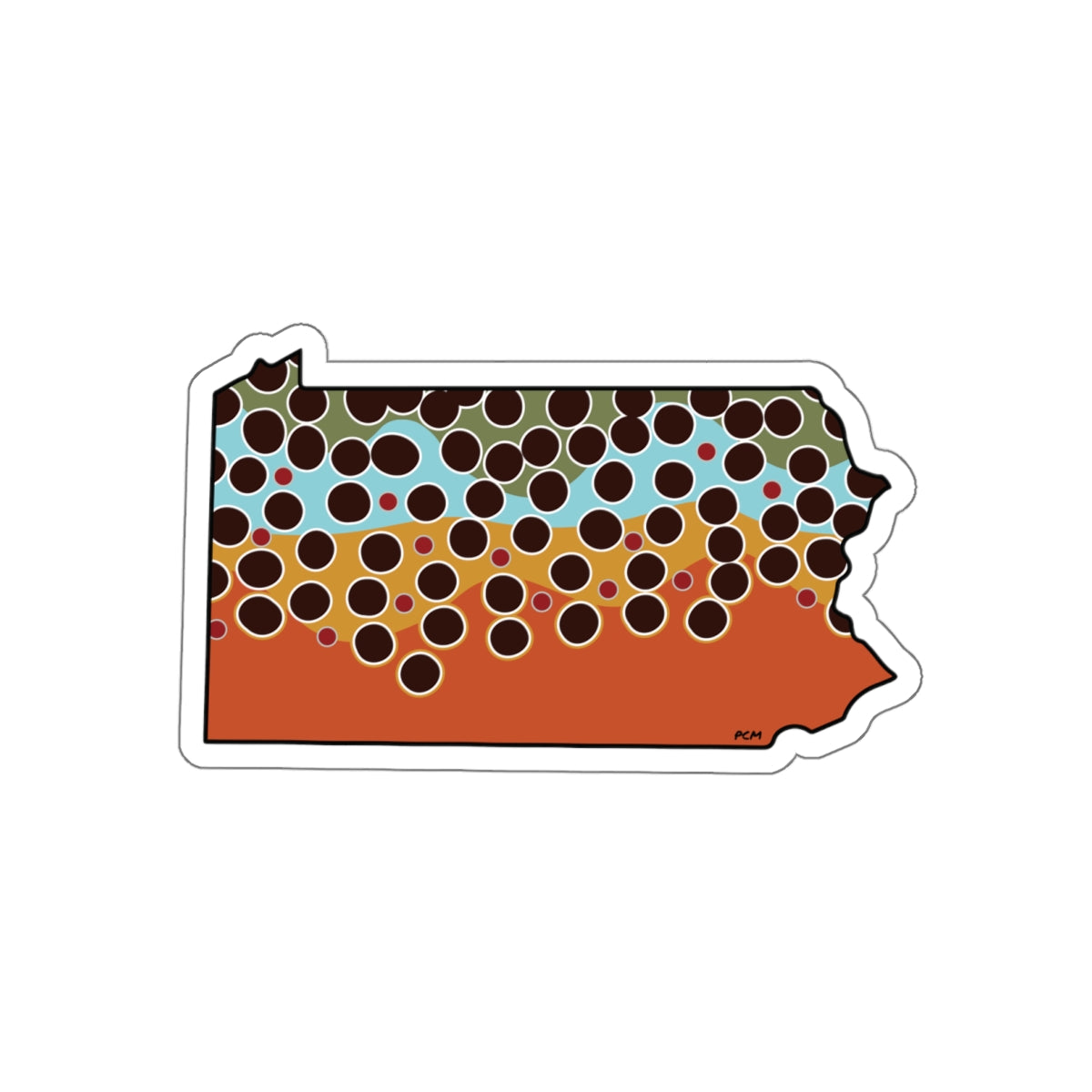 Pennsylvania Brown Trout Die-Cut Sticker