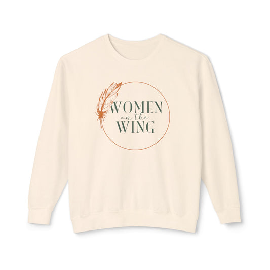 Women On The Wing  - Comfort Colors - Adult Crewneck - Round Logo