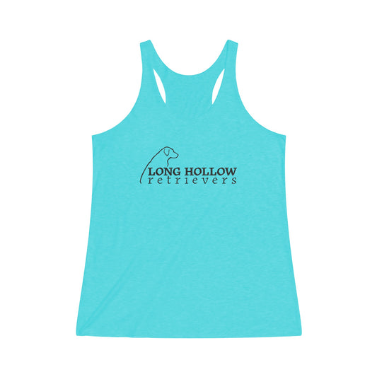 Long Hollow Retriever - Women's Tri-Blend Racerback Tank - Full Logo