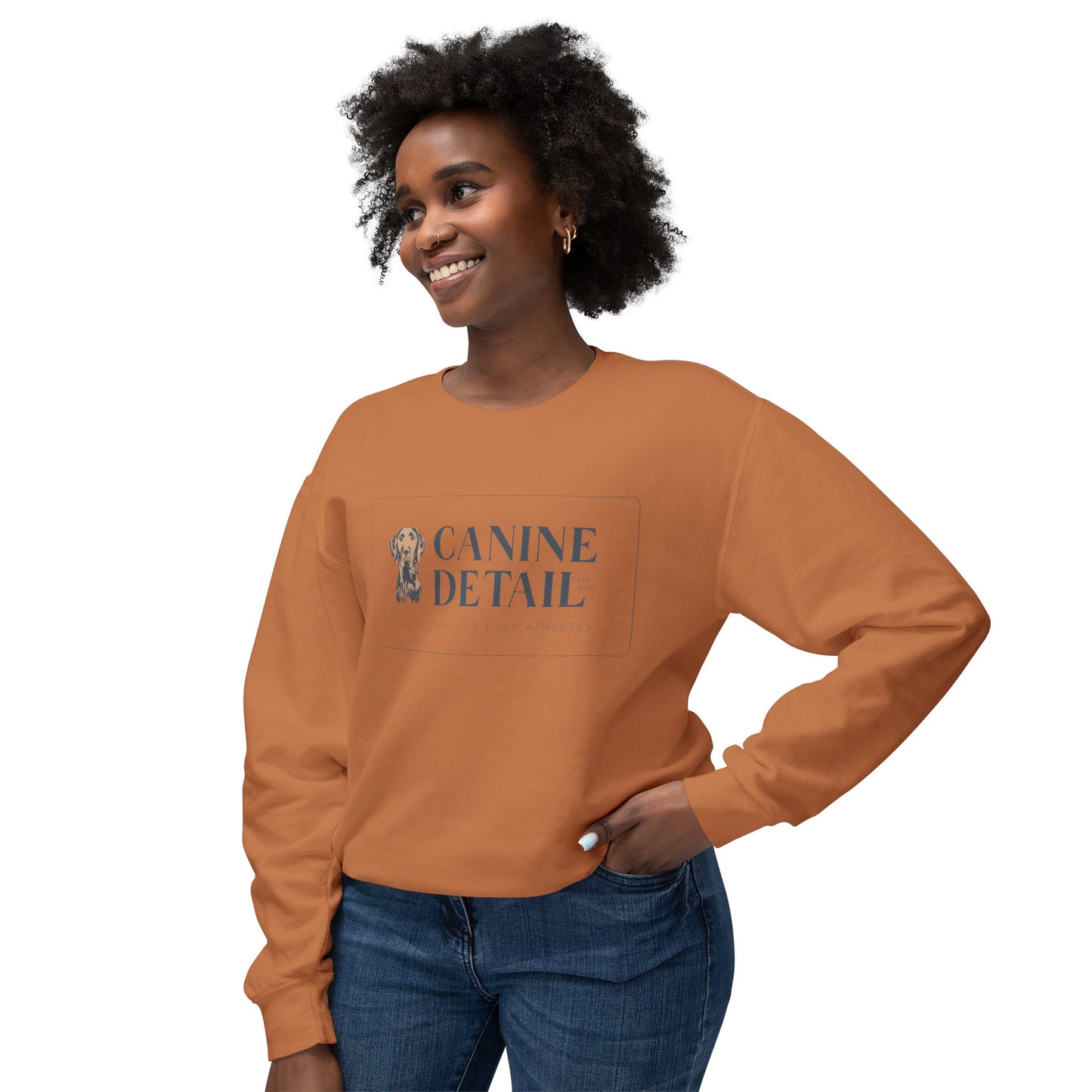 Canine Detail  - Comfort Colors - Adult Crewneck - Rectangle Logo