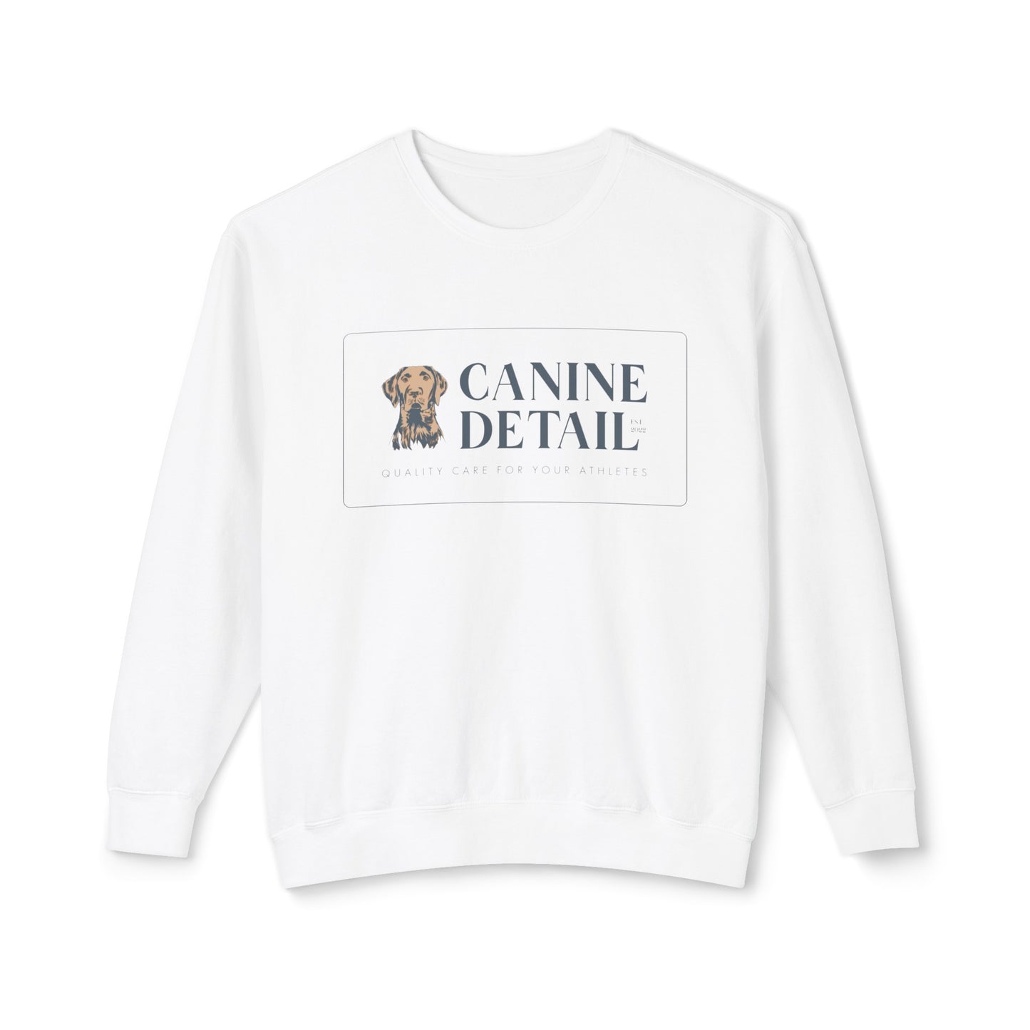 Canine Detail  - Comfort Colors - Adult Crewneck - Rectangle Logo