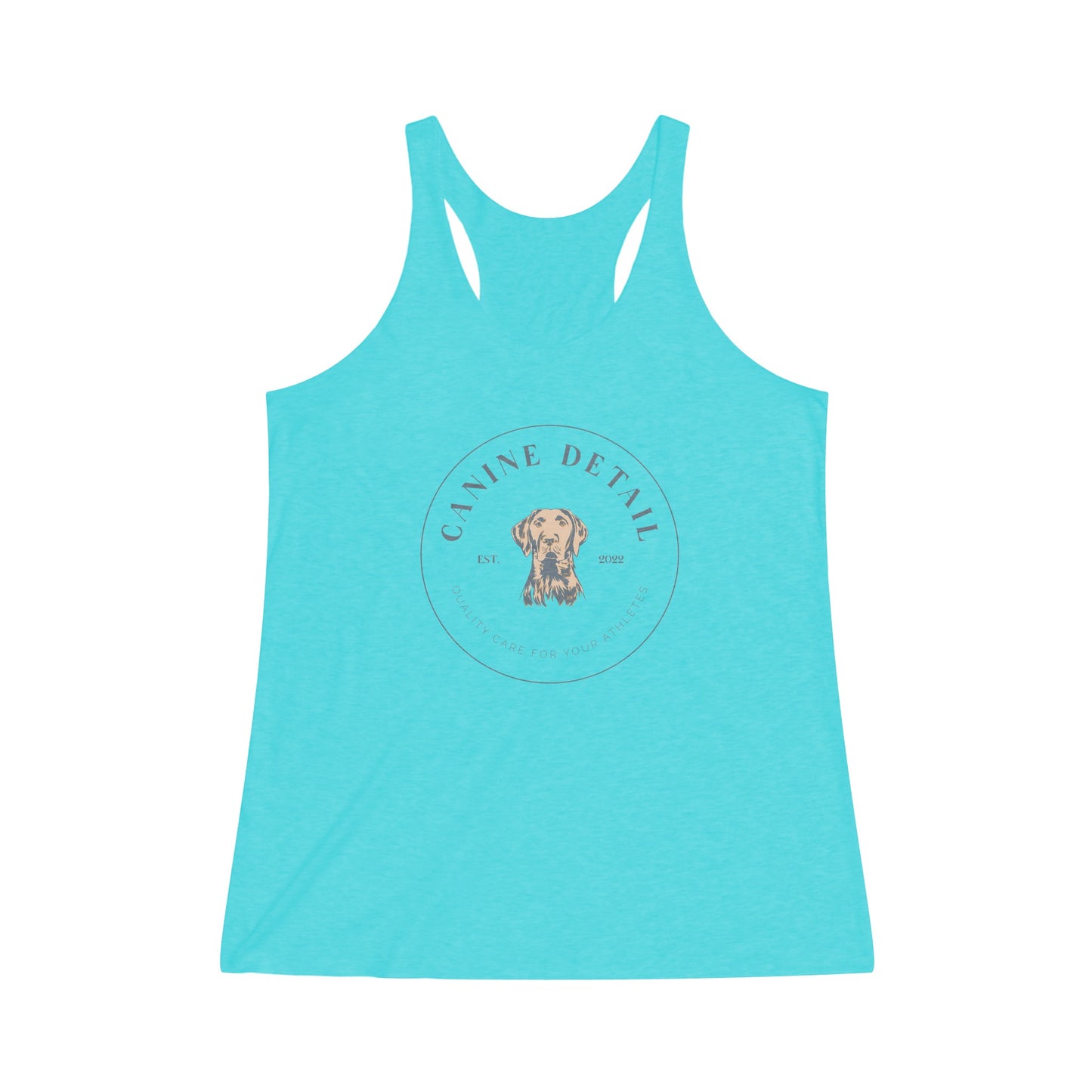 Canine Detail - Women's Tri-Blend Racerback Tank - Round Logo