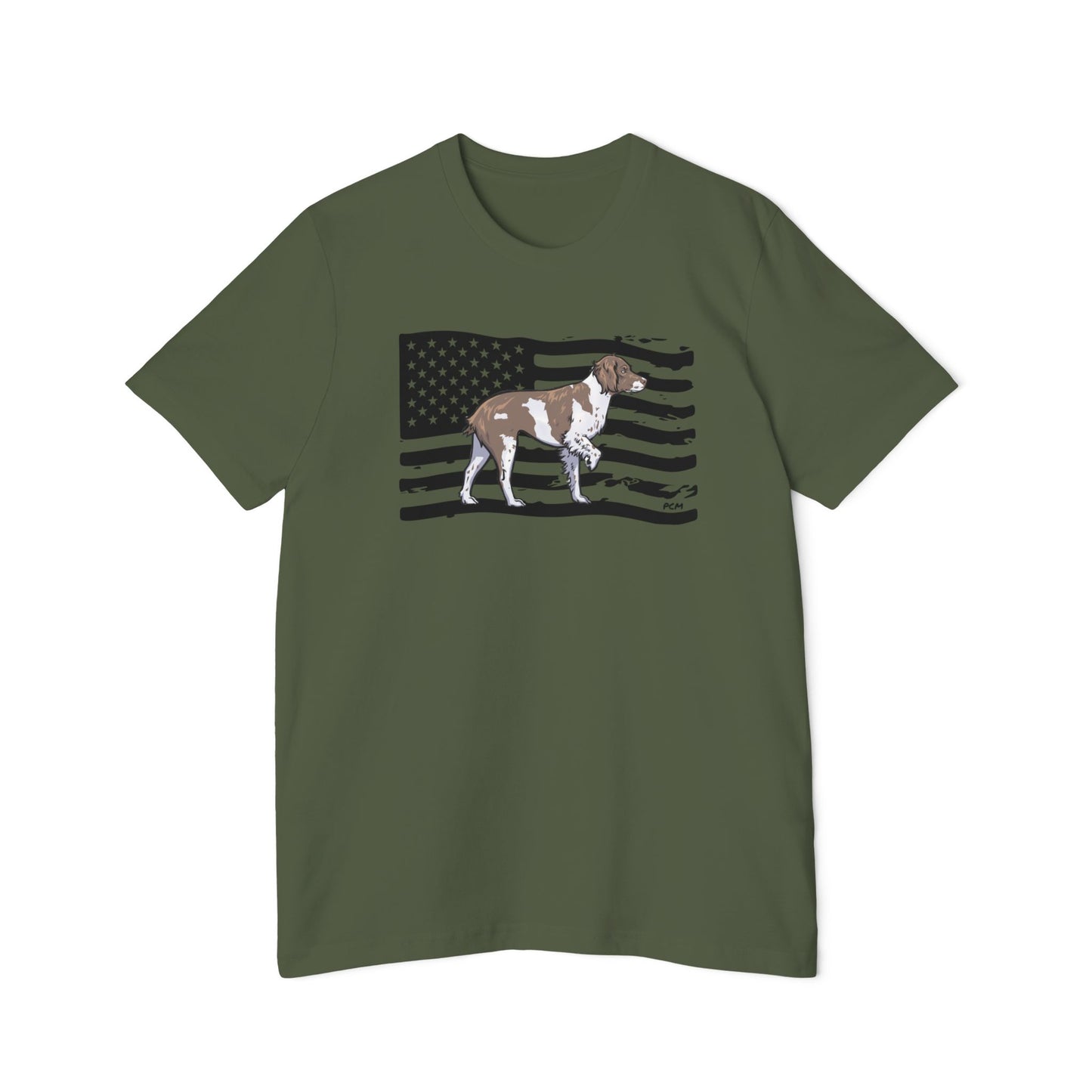 American Brittany Flag - Adult Short Sleeve T-Shirt - Bella Canvas USA