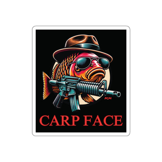 Carp Face Die-Cut Sticker