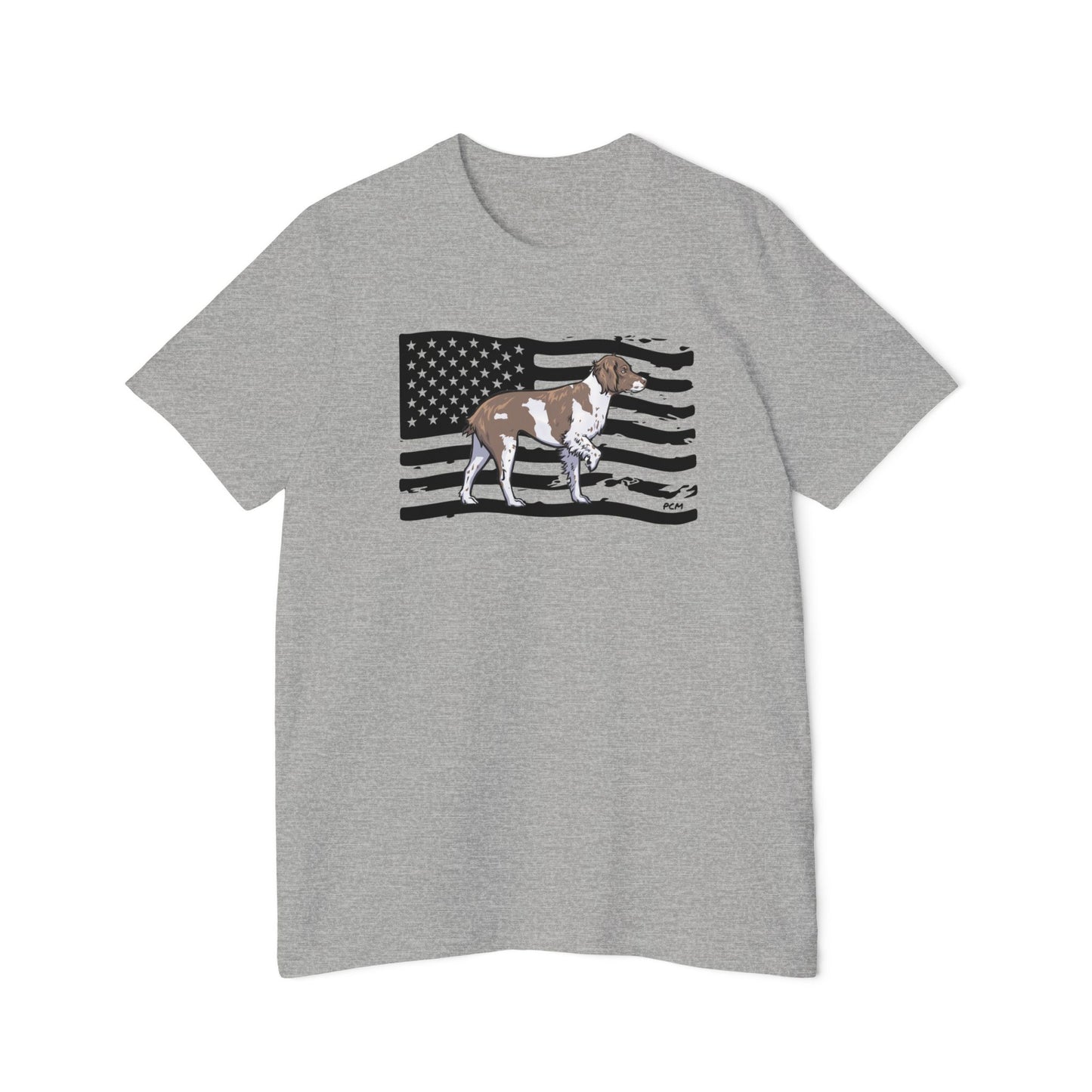 American Brittany Flag - Adult Short Sleeve T-Shirt - Bella Canvas USA