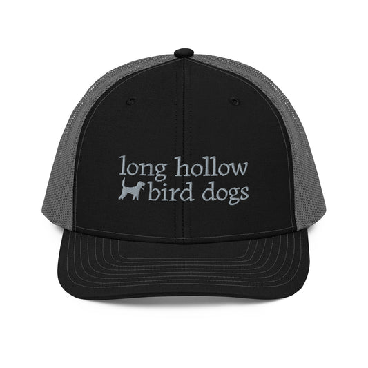 Long Hollow Bird Dogs - Richardson 112 Trucker Hat - Black/Charcoal Grey Logo