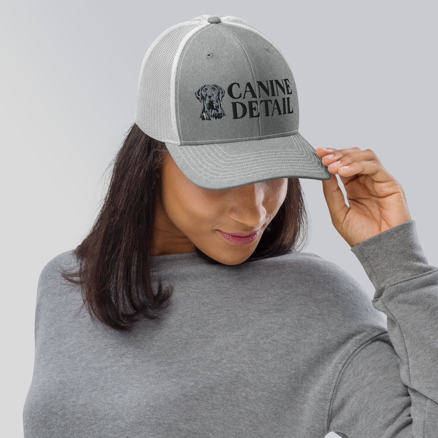 Canine Detail - Richardson 112 Trucker Hat - Heather Grey/White