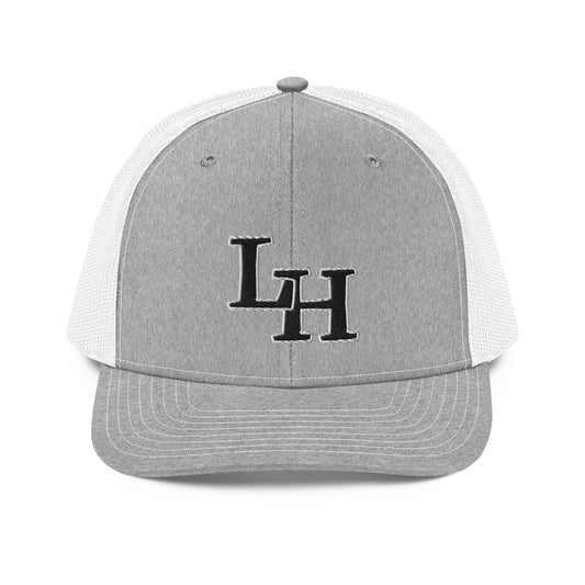 Long Hollow Bird Dogs - Richardson 112 Trucker Hat - Heather Grey/White LH Black Logo